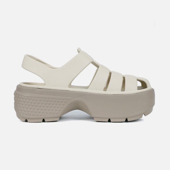 NWT Crocs Stomp Fisherman Almond Tint Sandal W8/M6 - Picture 6 of 7